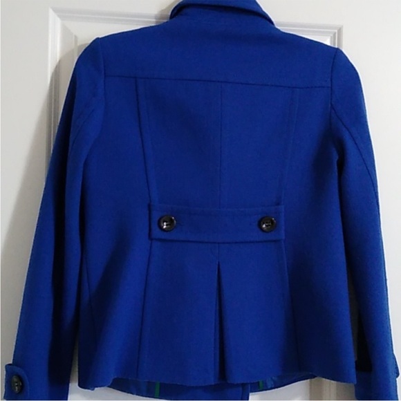 JCPENNY WOOL MIX BLUE DOUBLE BREASTED PEA JACKET IN SIZE LARGE - Picture 2 of 9